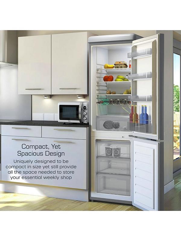 Swan SR11020GRNE Retro Grey Fridge Freezer 304L - Image 4